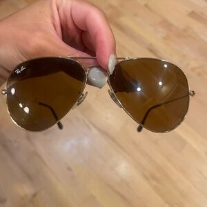 Ray Ban Bronze Brown Aviator sunglasses